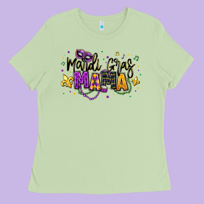 Mardi Gras Mama Ladies Tee Designed By Texasbilliewilder