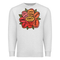 Oatmeal Heather Equality Inclusion Diversity Equity Love Never Fails Teacher Premium Sweatshirt - trangStudio
