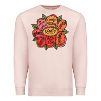 Pale Pink Equality Inclusion Diversity Equity Love Never Fails Teacher Premium Sweatshirt - trangStudio
