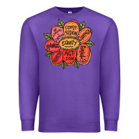Purple Equality Inclusion Diversity Equity Love Never Fails Teacher Premium Sweatshirt - trangStudio