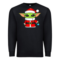 Black baby yoda christmas santa claus Premium Sweatshirt - trangStudio