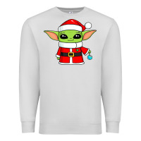 Dove Grey baby yoda christmas santa claus Premium Sweatshirt - trangStudio