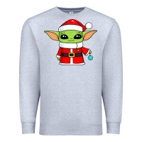Heather Grey baby yoda christmas santa claus Premium Sweatshirt - trangStudio