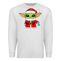 Oatmeal Heather baby yoda christmas santa claus Premium Sweatshirt - trangStudio