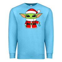 Ocean Blue baby yoda christmas santa claus Premium Sweatshirt - trangStudio