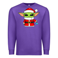 Purple baby yoda christmas santa claus Premium Sweatshirt - trangStudio