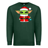 Sports Green baby yoda christmas santa claus Premium Sweatshirt - trangStudio