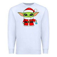 White baby yoda christmas santa claus Premium Sweatshirt - trangStudio