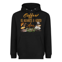 Black coffee is always a good idea Heavyweight Hoodie - BarkalooDesign