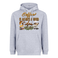 Heather Grey coffee is always a good idea Heavyweight Hoodie - BarkalooDesign