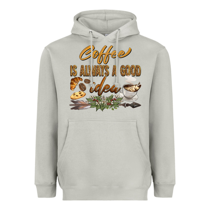 Coffee Is Always A Good Idea Heavyweight Hoodie by BarkalooDesign | Teevron