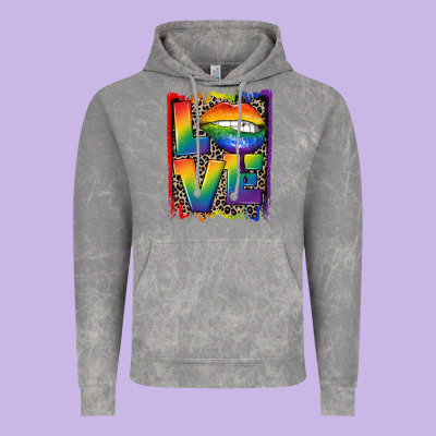 Love Pride Vintage Hoodie Designed By Cowgirlartshop