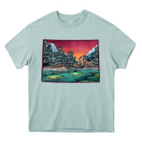 Arona Colorado Scenery Map Heavy Core Tee - Bettercallsaul