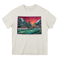 Colorado Scenery Map Heavy Core Tee | Teevron