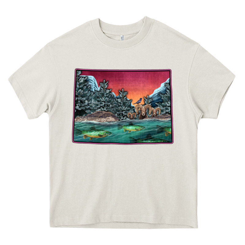 Colorado Scenery Map Heavy Core Tee by Bettercallsaul | Teevron