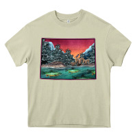 Mossy Colorado Scenery Map Heavy Core Tee - Bettercallsaul