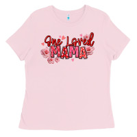 Bubblegum Pink one loved mama valentine's day Ladies Tee - texasbilliewilder