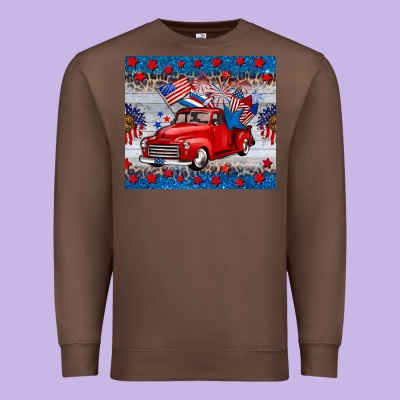 American Truck 4th Of July Tumbler Premium Sweatshirt Designed By Barkaloodesign
