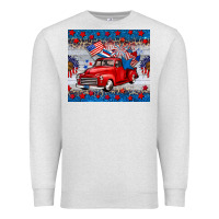 Oatmeal Heather american truck 4th of july tumbler Premium Sweatshirt - BarkalooDesign