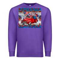 Purple american truck 4th of july tumbler Premium Sweatshirt - BarkalooDesign