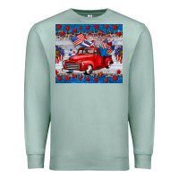 Seafoam american truck 4th of july tumbler Premium Sweatshirt - BarkalooDesign