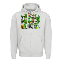 Dove Grey one lucky cna Zipper Hoodie - Artiststas