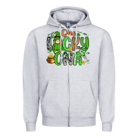 Heather Grey one lucky cna Zipper Hoodie - Artiststas