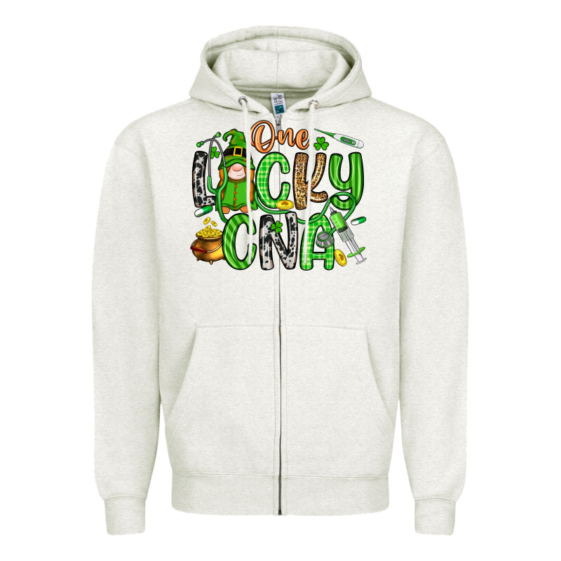 One Lucky Cna Zipper Hoodie by Artiststas | Teevron