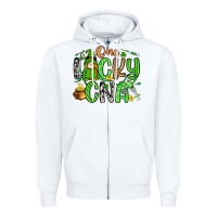 White one lucky cna Zipper Hoodie - Artiststas