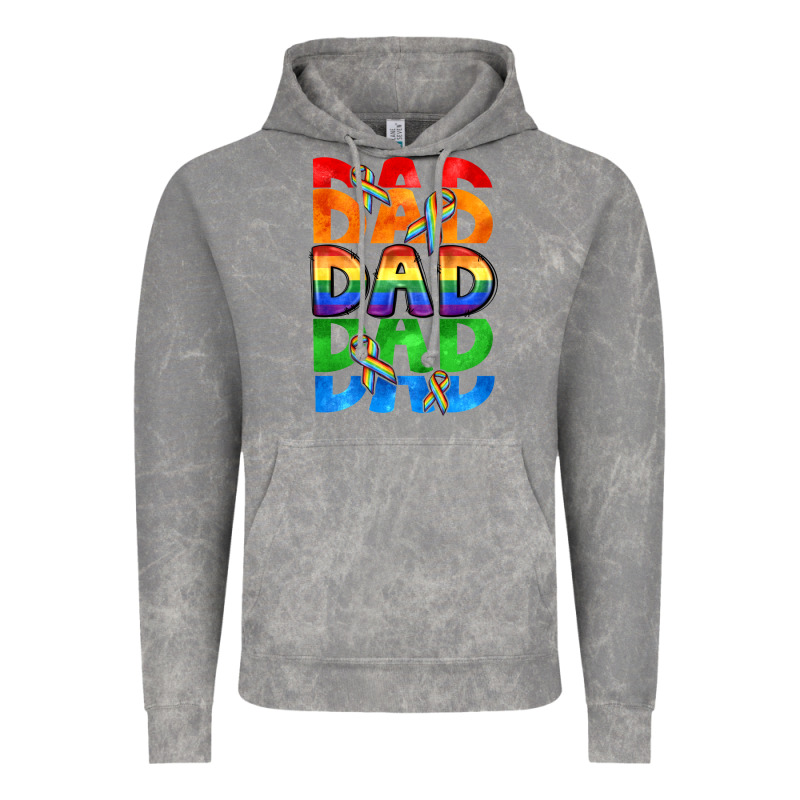 Dad Dad Dad Pride Vintage Hoodie by CowGirlArtShop | Teevron