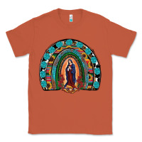 Copper Lady Of Guadalupe Rainbow Classic Tee - RanaPortraitStore