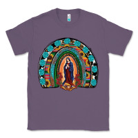 Lavender Lady Of Guadalupe Rainbow Classic Tee - RanaPortraitStore