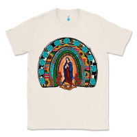 Natural Lady Of Guadalupe Rainbow Classic Tee - RanaPortraitStore