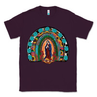 Plum Lady Of Guadalupe Rainbow Classic Tee - RanaPortraitStore