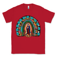 Red Lady Of Guadalupe Rainbow Classic Tee - RanaPortraitStore