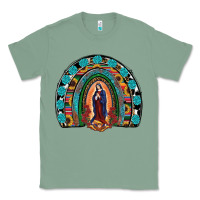 Sage Lady Of Guadalupe Rainbow Classic Tee - RanaPortraitStore