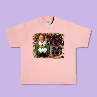 Omg Santa I Know Him Elf Urban Heavy Tee Designed By Cowgirlartshop