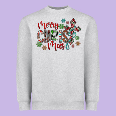 Merry Christmas Heavyweight Sweatshirt Designed By Cowhidedigitalart