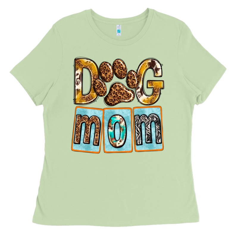 Dog Mom With Paw Ladies Tee by texasbilliewilder | Teevron