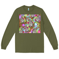 Army Green Easter bunnys eggs Long Sleeve Tee - OliviaCreatesArt