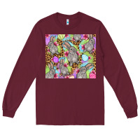 Burgundy Easter bunnys eggs Long Sleeve Tee - OliviaCreatesArt