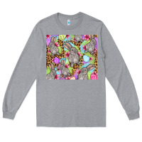 Heather Grey Easter bunnys eggs Long Sleeve Tee - OliviaCreatesArt