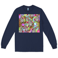 Navy Easter bunnys eggs Long Sleeve Tee - OliviaCreatesArt