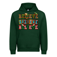 Forest Green believe believe believe Urban Hoodie - AdoDesignShop