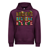 Mauve Wine believe believe believe Urban Hoodie - AdoDesignShop