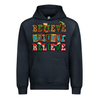 Navy believe believe believe Urban Hoodie - AdoDesignShop