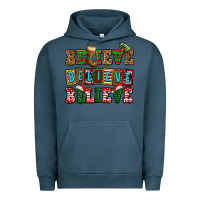 Pigment Midnight Navy believe believe believe Urban Hoodie - AdoDesignShop