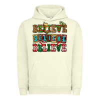 Pigment Pistachio believe believe believe Urban Hoodie - AdoDesignShop