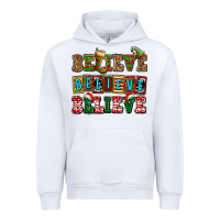White believe believe believe Urban Hoodie - AdoDesignShop
