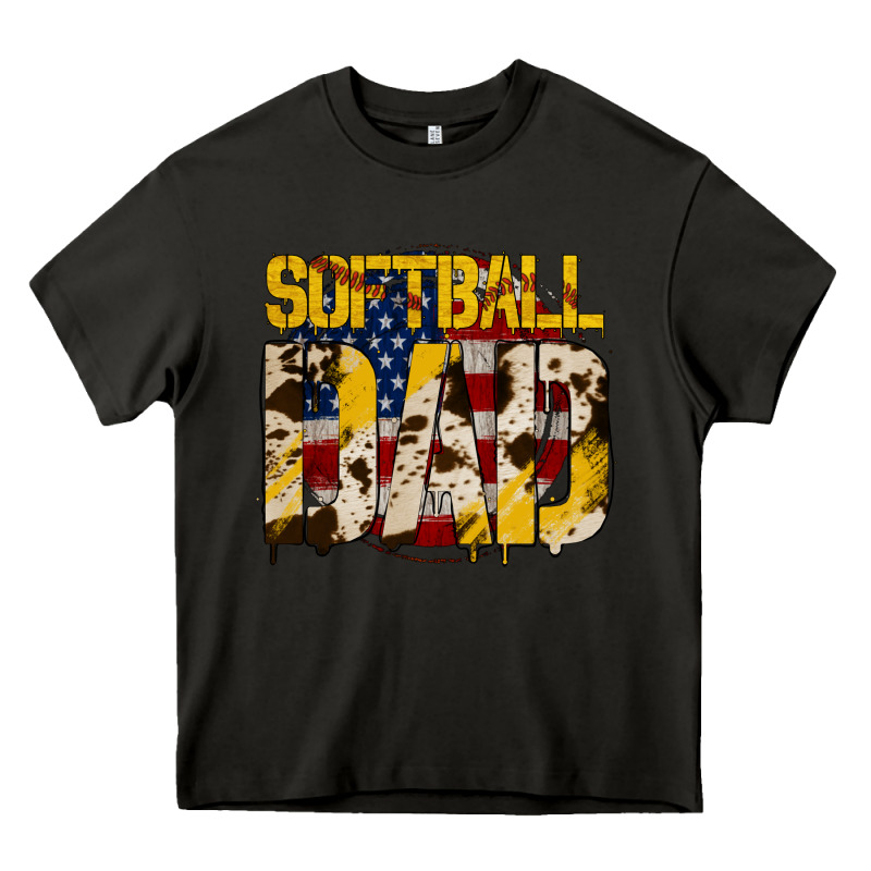American Softball Dad Heavy Core Tee by Bettercallsaul | Teevron